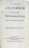 BASKERVILLE PRESS.  1763  He Kaine Diatheke. Novum Testamentum.